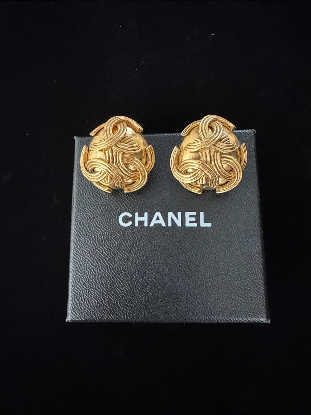 CHANEL Vintage Pre-Loved 1994 Triple CC Clip-On Earrings